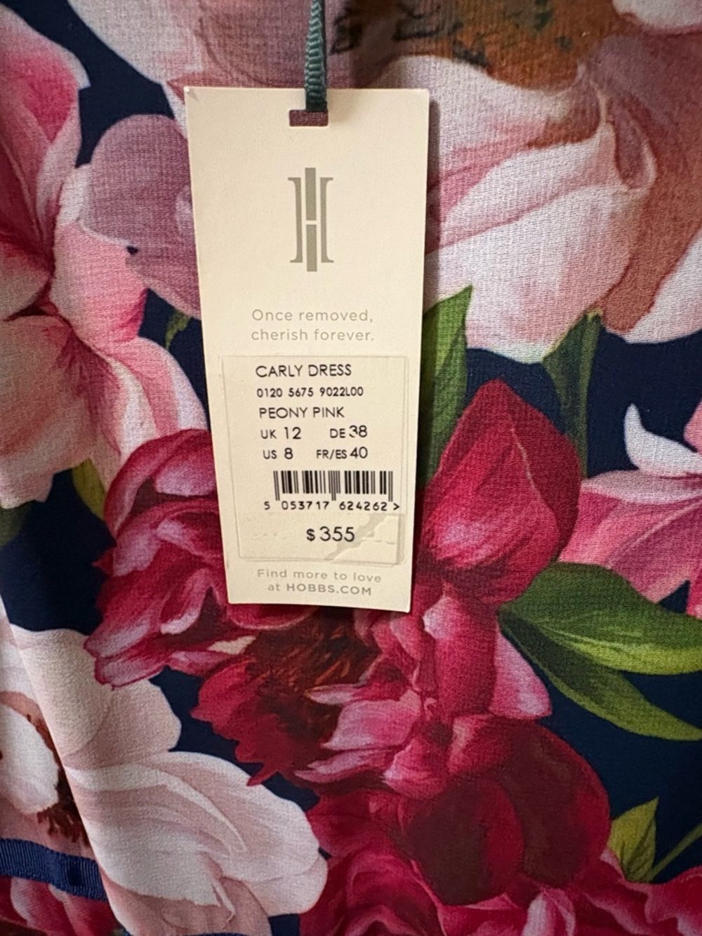 Hobbs London Carly Dress in Peony Pink Floral | Size US 8 / UK 12 – NWT - Picture 5 of 9